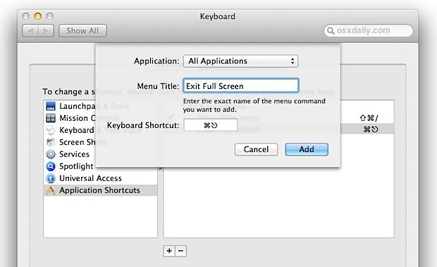 Mac keyboard shortcuts app shortcut